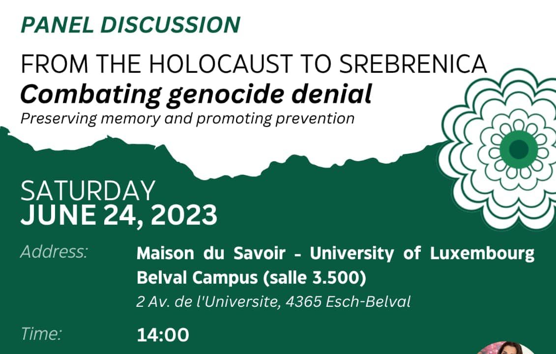 Panel diskusija na Univerzitetu u Luksemburgu – “Od Holokausta do Srebrenice: Borba protiv negiranja genocida”